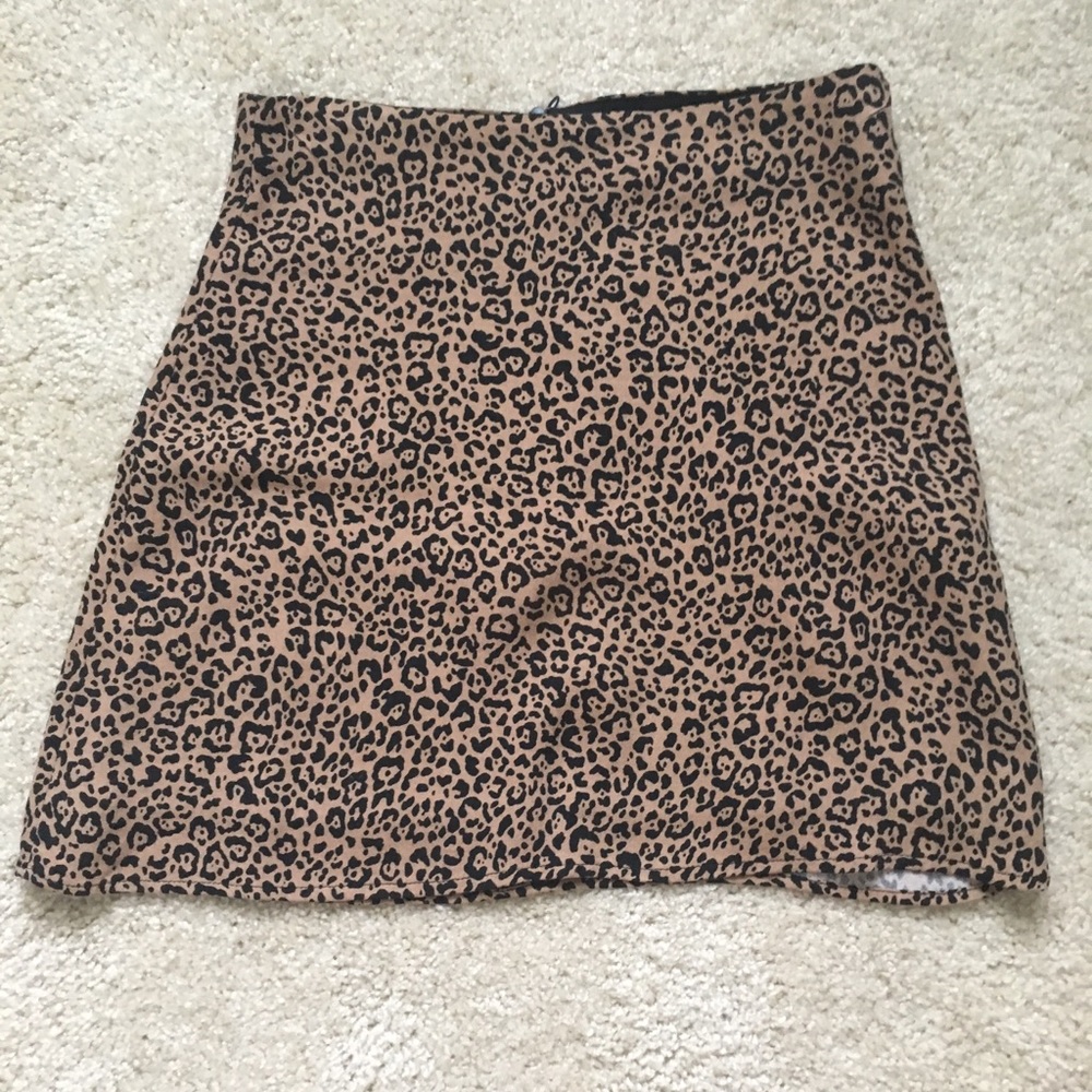 Reformation Animal Print Mini Skirt